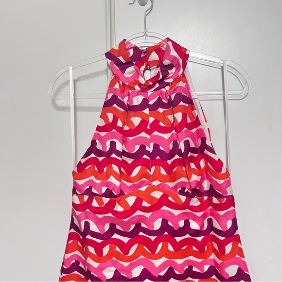 Original Milly Of New York Silk Dress size 4 Peekaboo Details High Neck Lined ZZ - Picture 9 of 13